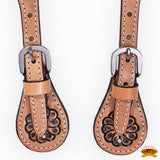 Hilason Western slobber Straps American Genuine Leather Tan