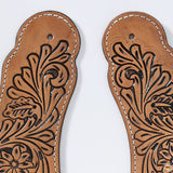 Hilason Western slobber Straps American Genuine Leather Tan