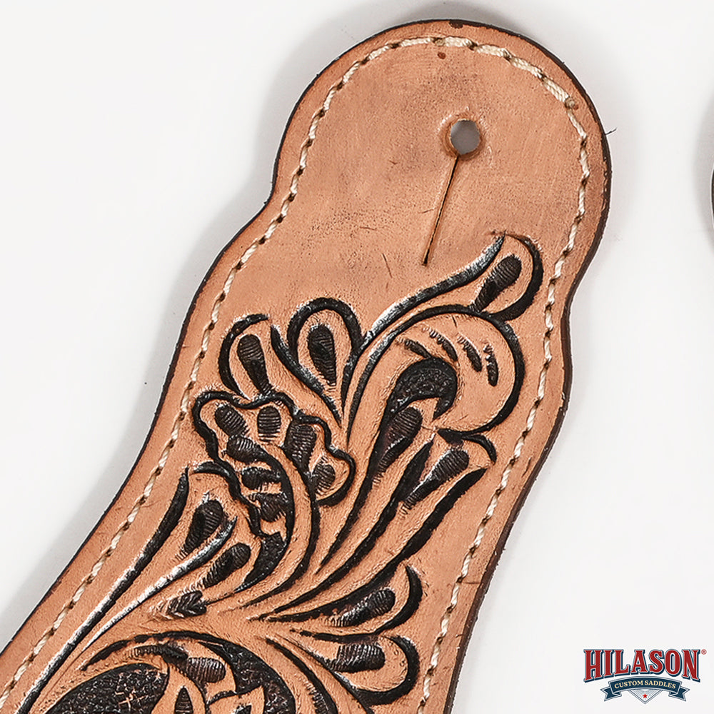 Hilason Western slobber Straps American Genuine Leather Tan
