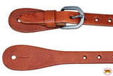Hilason Western slobber Straps American Genuine Leather Tan
