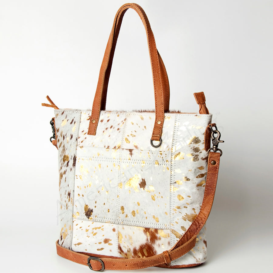 American Darling Hair-on Cowhide Western Tote Bag - Genuine Leather - Uhorse