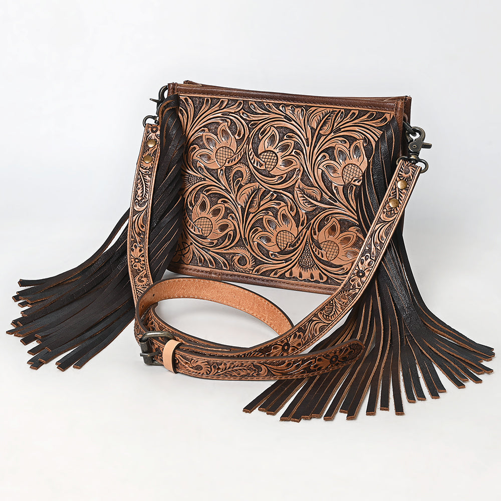 American Darling Messenger Hand Tooled Genuine Leather Women Bag Western Handbag Purse