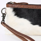 American Darling ADBG344BRW Wristlet Hair On Genuine Leather Women Bag Western Handbag Purse