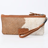 American Darling ADBG344TAW Wristlet Hair On Genuine Leather Women Bag Western Handbag Purse