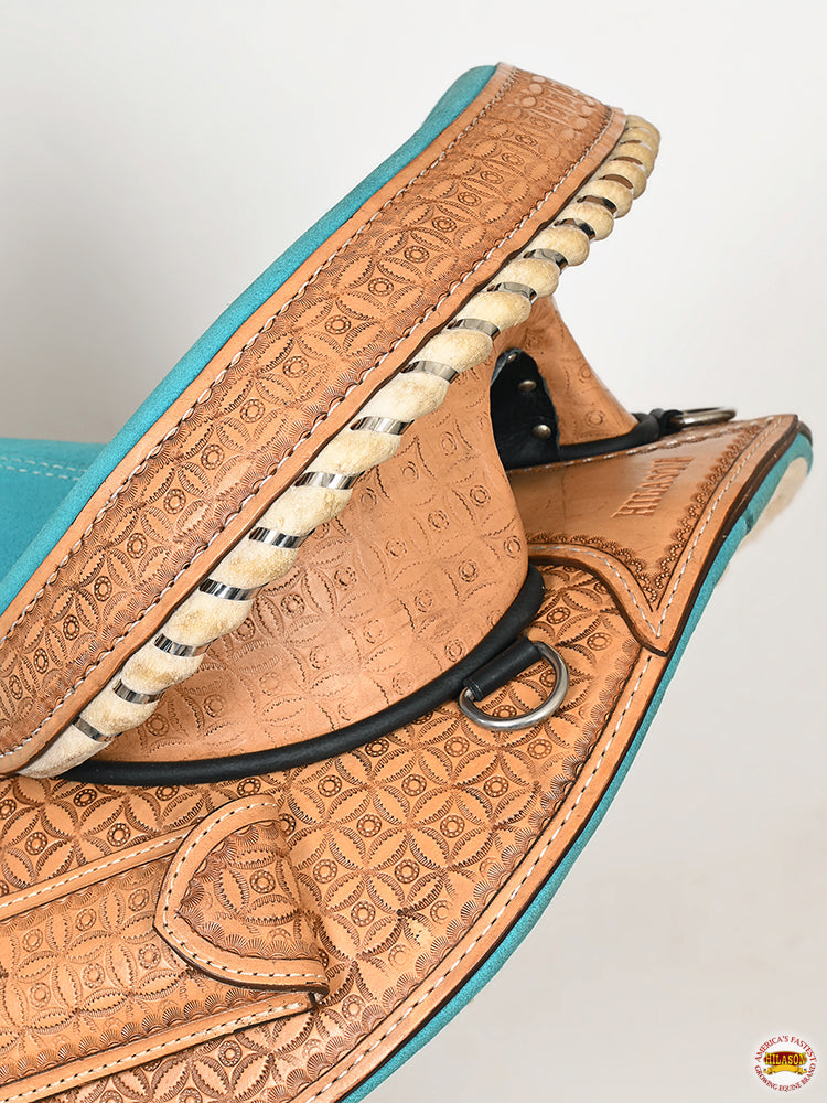 HILASON Western Horse Barrel Saddle Treeless American Leather Oiled | for Horses