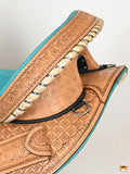 Western Horse Barrel Saddle Treeless American Leather Oiled Hilason