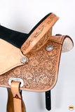 Western Horse Saddle Hilason In American Leather Flex Tree Barrel Trail