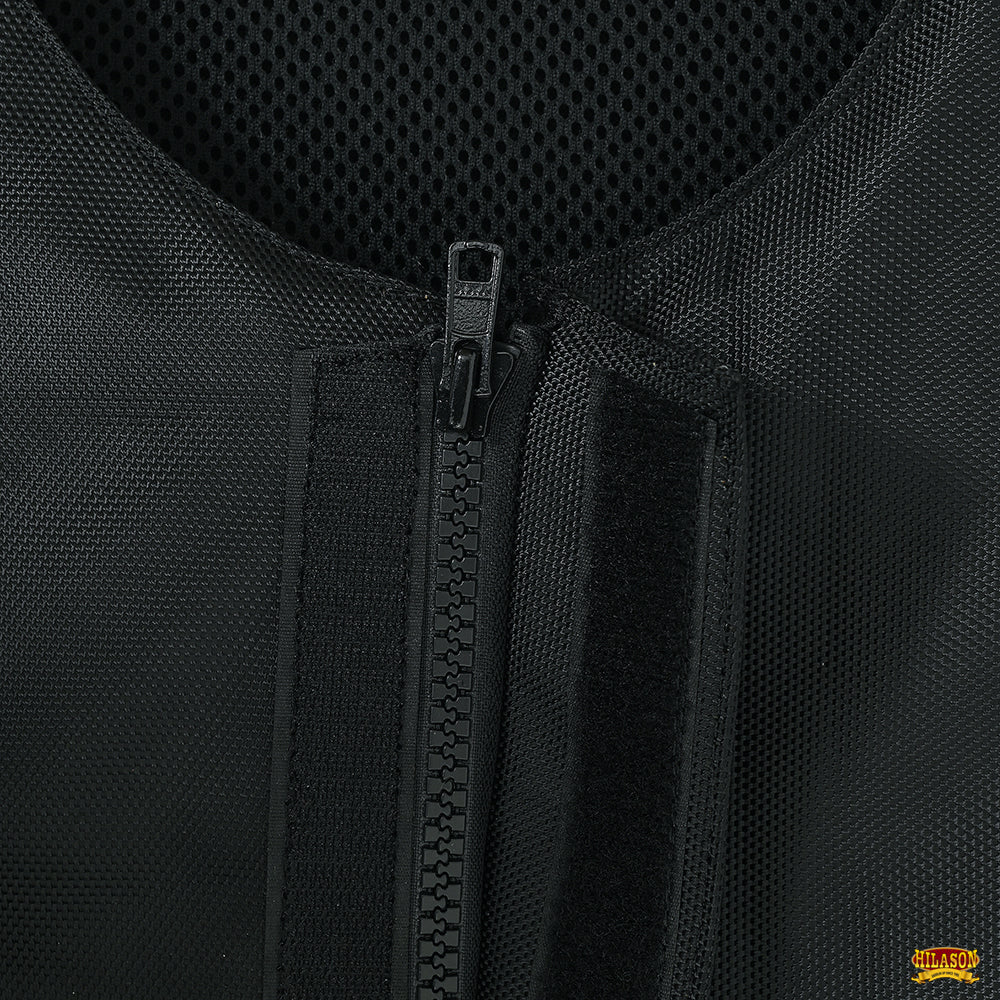 Bull Riding Vest Hilason Black Bull Pro Rodeo Cordura Large