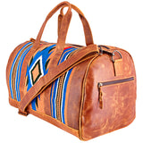 American Darling Duffel Saddle Blanket Fabric Genuine Leather Western Women Bag | Handbag | Leather Duffle Bag | Weekend Bag | Travel Duffel Bags | Duffel Bag for Women | Leather Duffle Bag