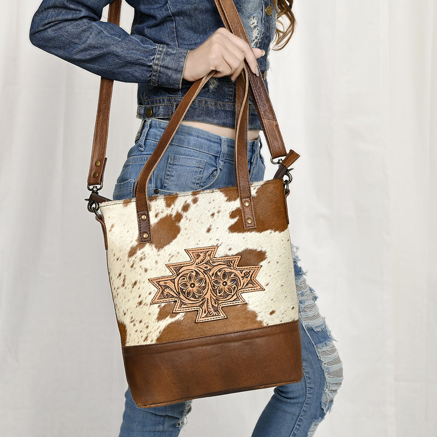 American Darling Tote Hair-On Genuine Leather Western Women Bag Handbag Purse | Travel Bags College Casual