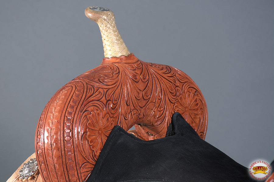 HILASON Horse Barrel Racing Trail Pleasure Endurance Leather Saddle Tan