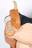 HILASON Western Horse Saddle American Leather Barrel Flex Tree Trail | Leather Saddle | Western Saddle | Saddle for Horses | Horse Saddle Western