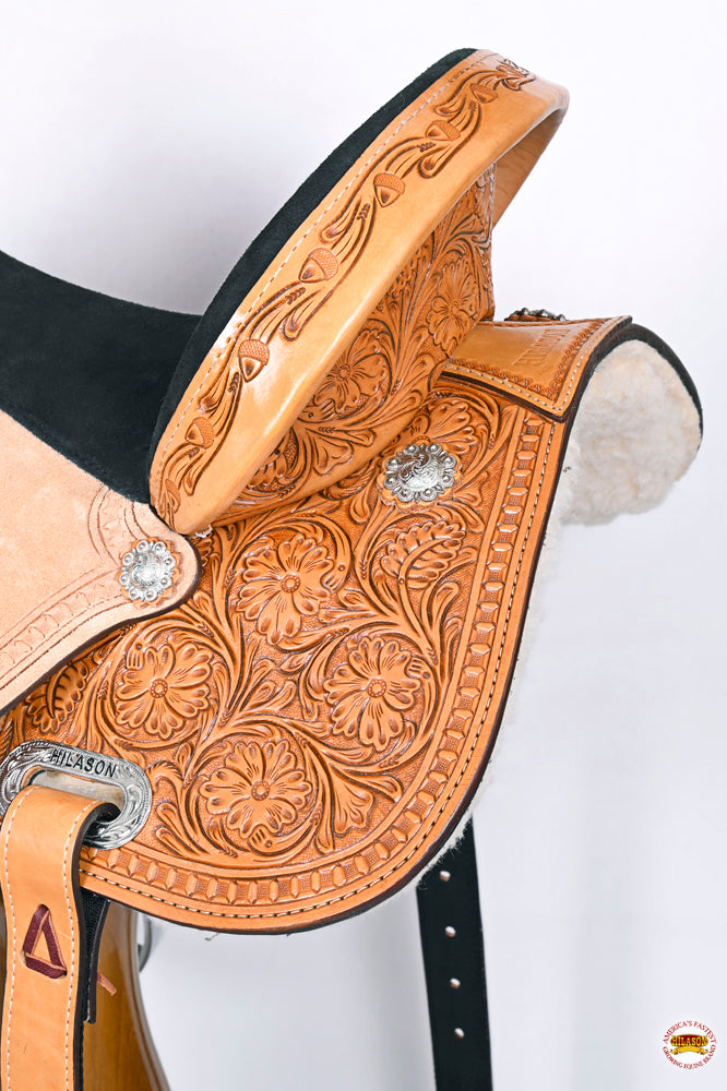 HILASON Western Horse Saddle American Leather Barrel Flex Tree Trail | for Horses