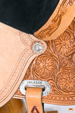 Western Horse Saddle American Leather Barrel Flex Tree Trail Hilason