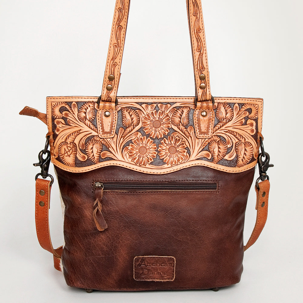 American Darling Cross Body Hand Tooled Hair on-Genuine Leather Western Women Bag Handbag Purse | Crossbody for Cute