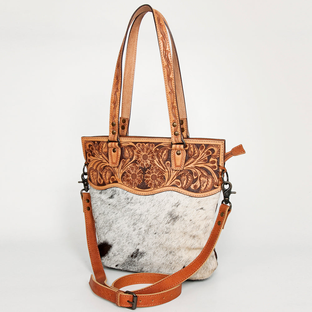 American Darling Cross Body Hand Tooled Hair on-Genuine Leather Western Women Bag Handbag Purse | Crossbody for Cute