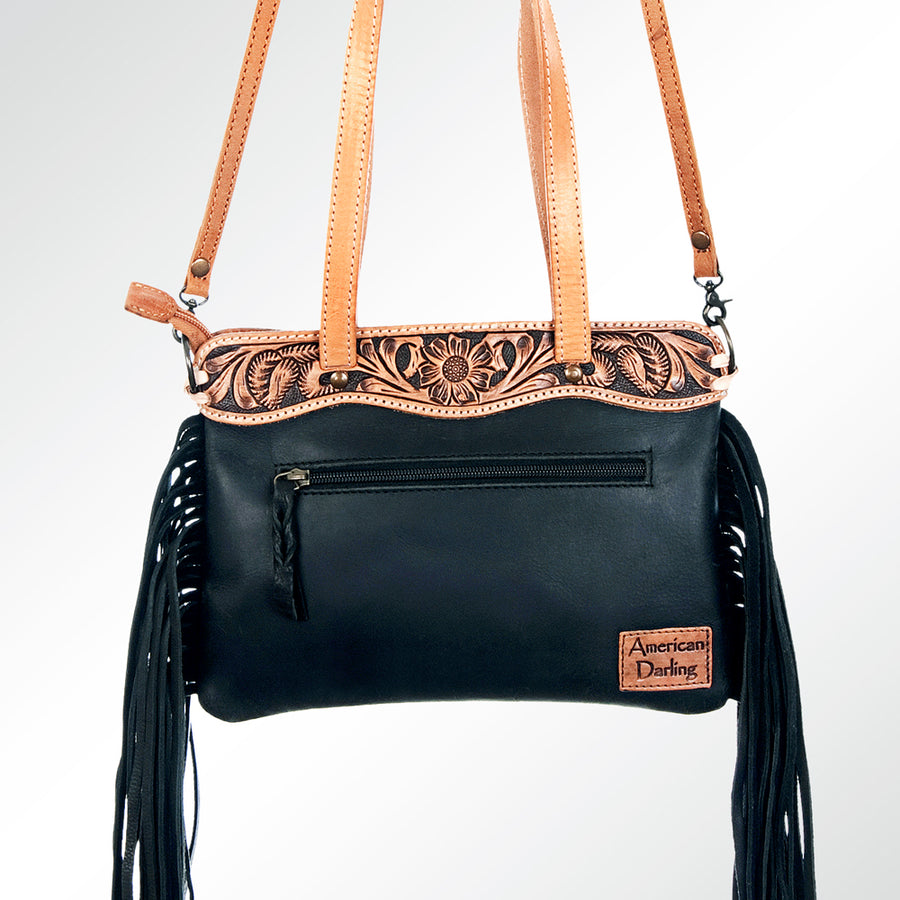 American Darling Small Cross Body Hand Tooled Hair on Genuine Leather Western Women Bag | Handbag Purse Crossbody for Cute