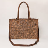 American Darling ADBG235BR Briefcase Hand Tooled Genuine Leather Women Bag Western Handbag Purse