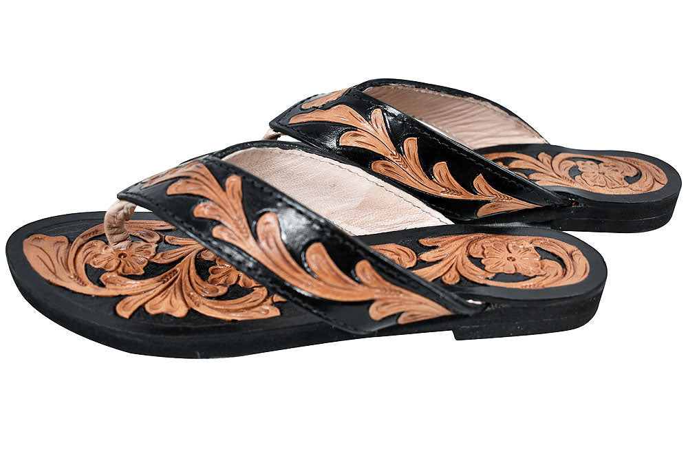 American Darling Hand Tooled Genuine Western Leather Sliper