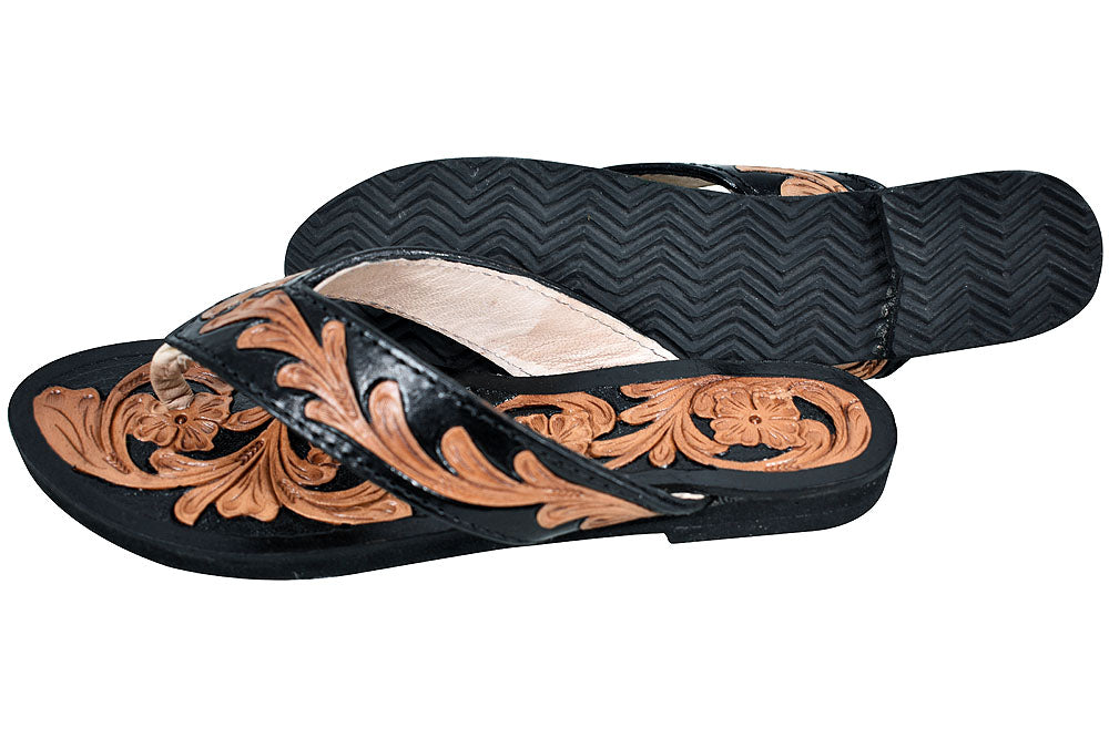 American Darling Hand Tooled Genuine Western Leather Sliper