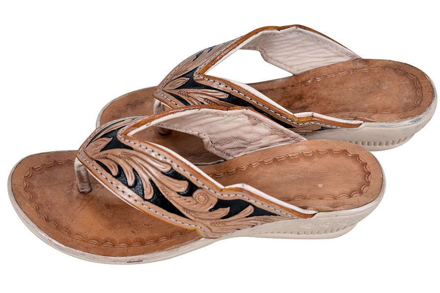 American Darling Hand Tooled Genuine Western Leather Sliper