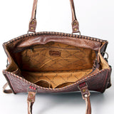 American Darling Briefcase Hand Tooled Genuine Leather Women Bag Western Handbag Purse