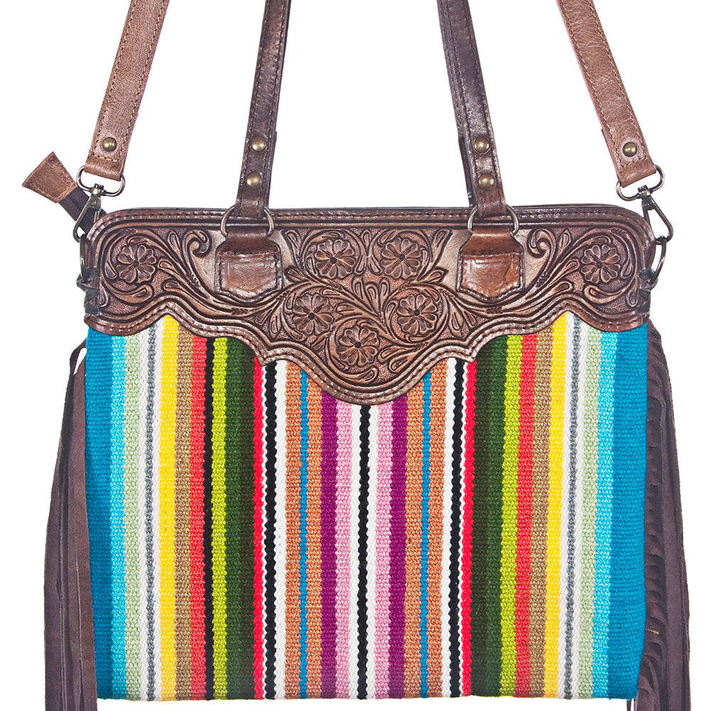 American Darling Cross Body Hand Tooled Hair on-Genuine Leather Western Women Bag Handbag Purse | Crossbody for Cute