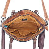 American Darling Cross Body Hand Tooled Hair on-Genuine Leather Western Women Bag Handbag Purse | Crossbody for Cute
