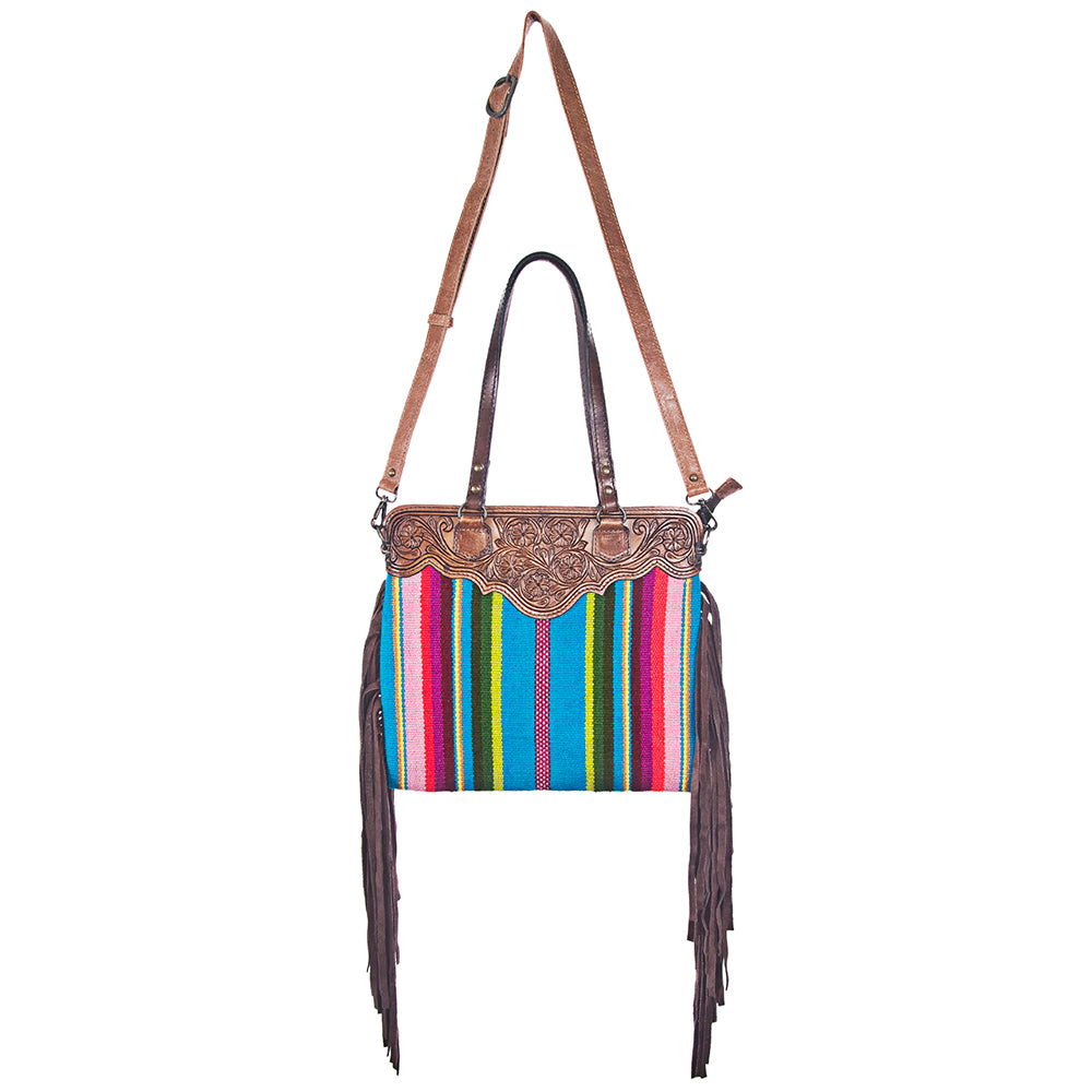 American Darling Cross Body Hand Tooled Hair on-Genuine Leather Western Women Bag Handbag Purse | Crossbody for Cute