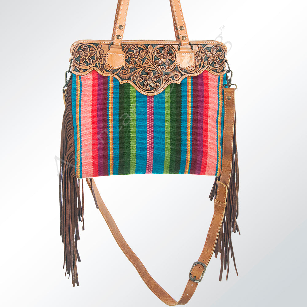 American Darling Cross Body Hand Tooled Hair on-Genuine Leather Western Women Bag Handbag Purse | Crossbody for Cute
