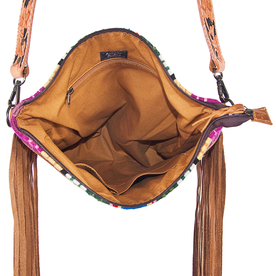 American Darling Large Crossbody Saddle Blanket Genuine Leather Western Women Bag Handbag Purse | Travel Bags College Casual