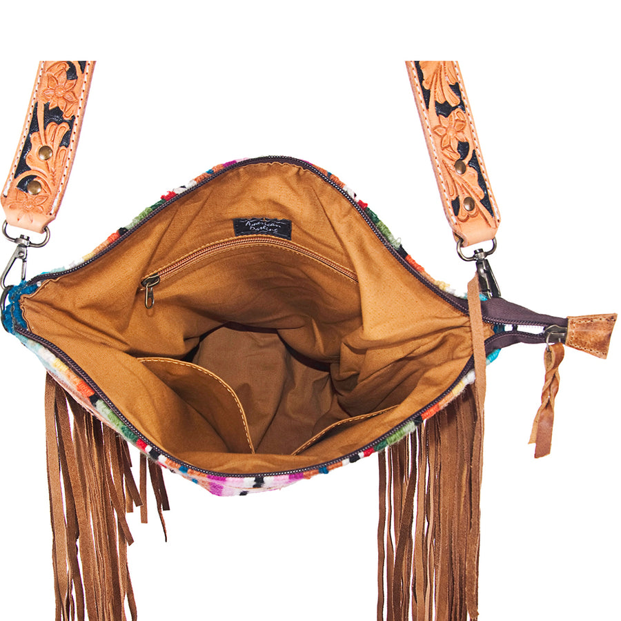 American Darling Large Crossbody Saddle Blanket Genuine Leather Western Women Bag Handbag Purse | Travel Bags College Casual