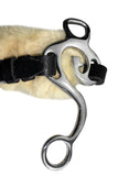 Horse Hackamore Stainless Steel W/ Padded Fur Leather Cover By Hilason