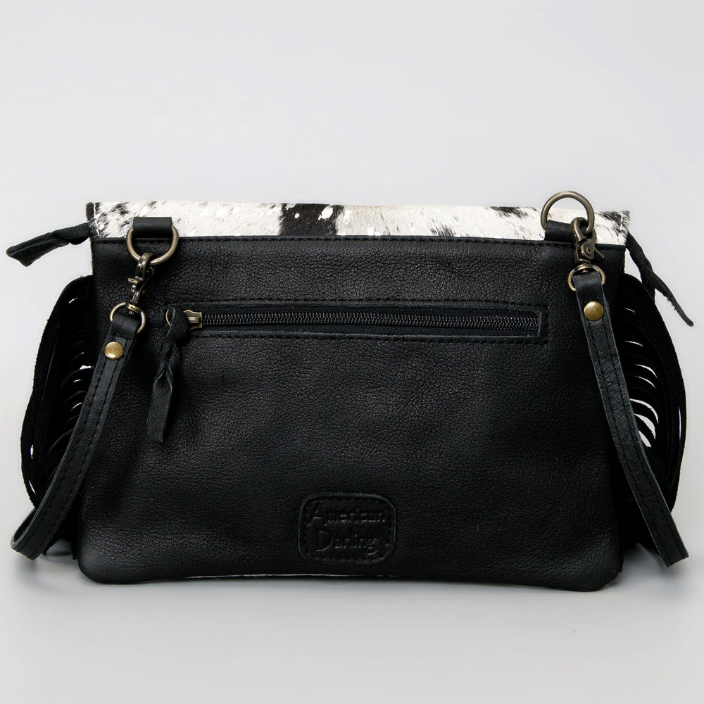 American Darling Hand Tooled Hair-On Genuine Leather Women Bag Western Handbag Purse