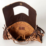 American Darling Hand Tooled Hair-On Genuine Leather Women Bag Western Handbag Purse