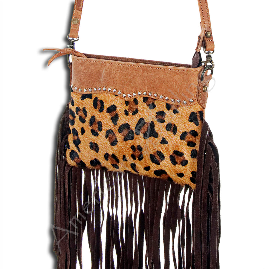 American Darling Small Crossbody Hand Tooled Hair-On Genuine Leather Western Women Bag Handbag Purse | for Cute