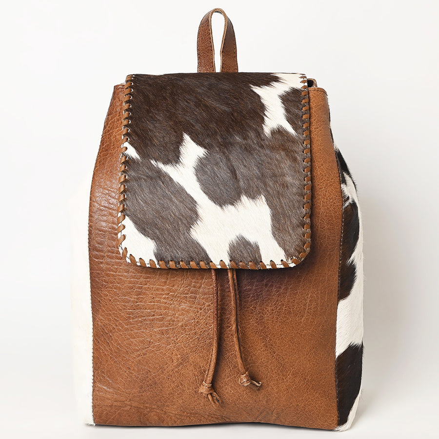 American Darling Backpack Bag Handcrafted Hair-On Cowhide Genuine Leather Braided Western Travel Pack