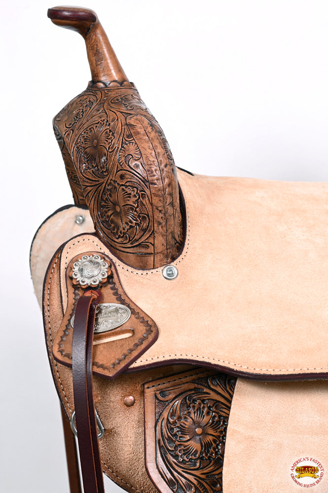 HILASON Flex Tree Western Horse Saddle in American Leather Barrel Trail | for Horses