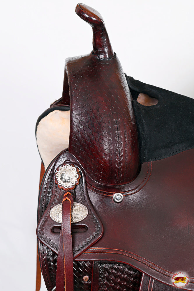 HILASON Western Horse Saddle American Leather Treeless Trail | Barrel for Horses