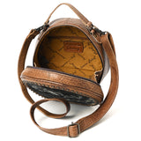 American Darling ADBG352BRW Canteen Hair On Genuine Leather Women Bag Western Handbag Purse
