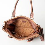 American Darling ADBGS118CHE Briefcase Hair On Genuine Leather Women Bag Western Handbag Purse