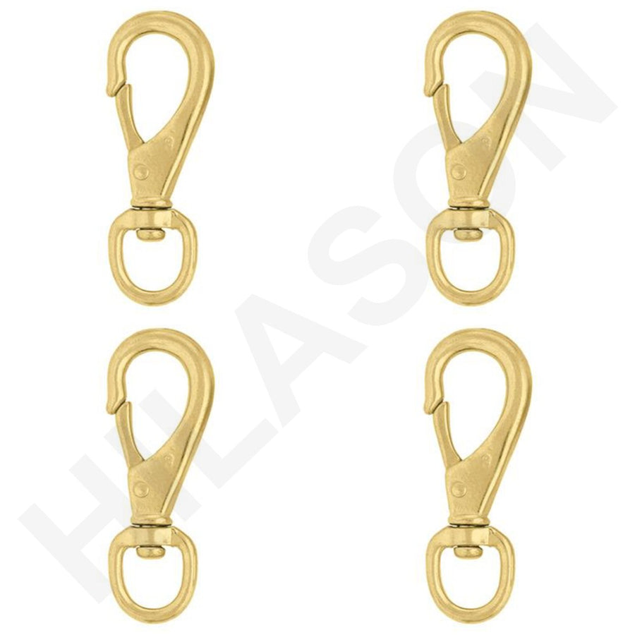 4 Pcs. 7/8 In Western Tack Solid Brass Spring Snap - Uhorse