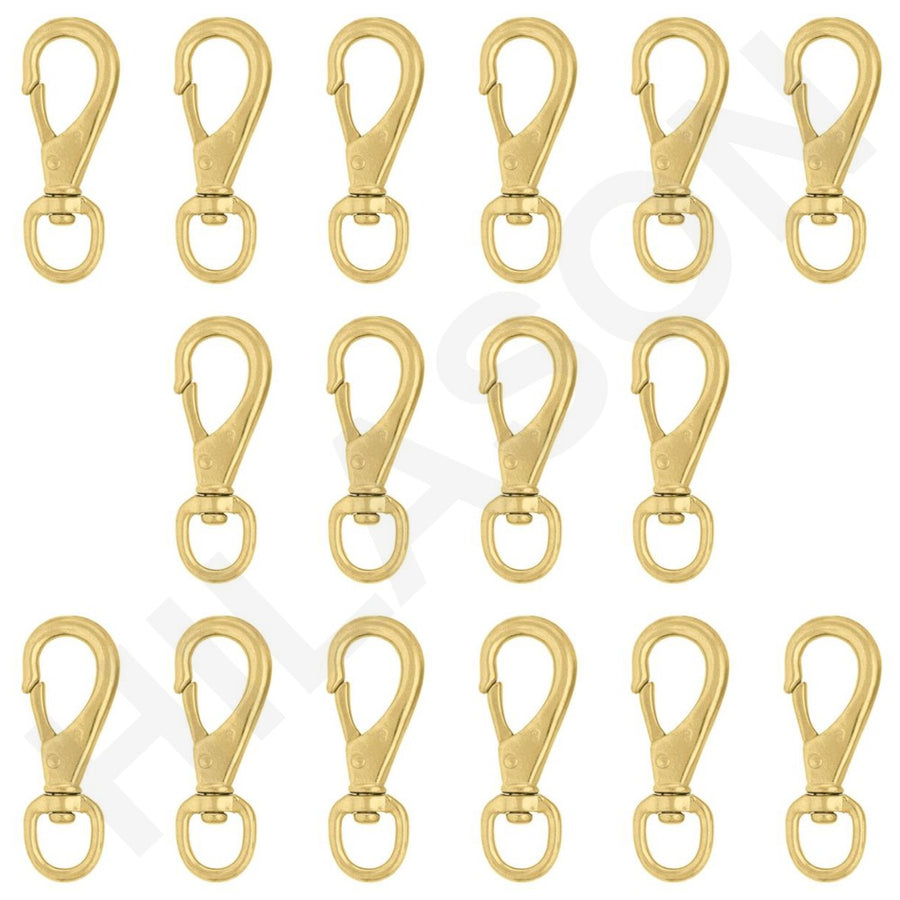 16 Pcs. 7/8 In Western Tack Solid Brass Spring Snap - Uhorse