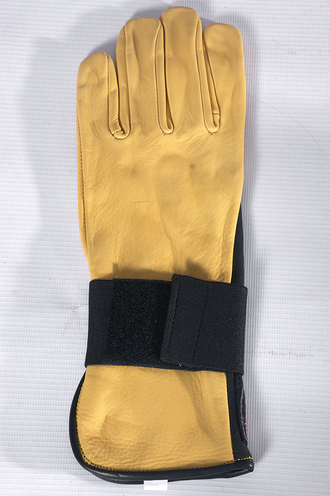 HILASON Bull Riding Gloves Genuine Leather Left-Hand SIZE (6" to 10") | Horse Horseback Women Men