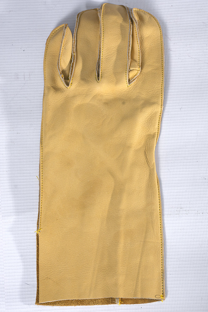 Genuine Leather Bareback Riding Gloves Left Hand By Hilason Tan