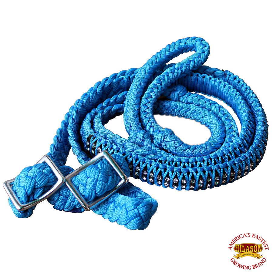 Hilason Horse Headstall Breast Collar Halter Reins Tack Braided Paracord