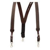 Nocona Belt Mens Basic Basket Leather Suspender Brown