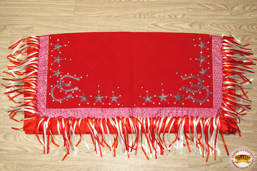 Hilason Western Horse Shoe Stars Show Barrel Racing Rodeo Saddle Blanket