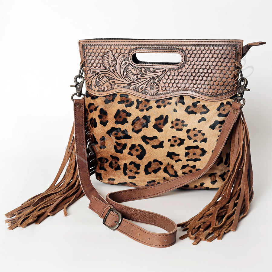 American Darling Clutch Hand Tooled Hair on Genuine Leather Western Women Bag Handbag Purse | Purses for Cute - Uhorse