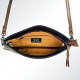 American Darling Small Crossbody Hand Tooled Hair On Genuine Leather Western Women Bag Handbag Purse | for Cute